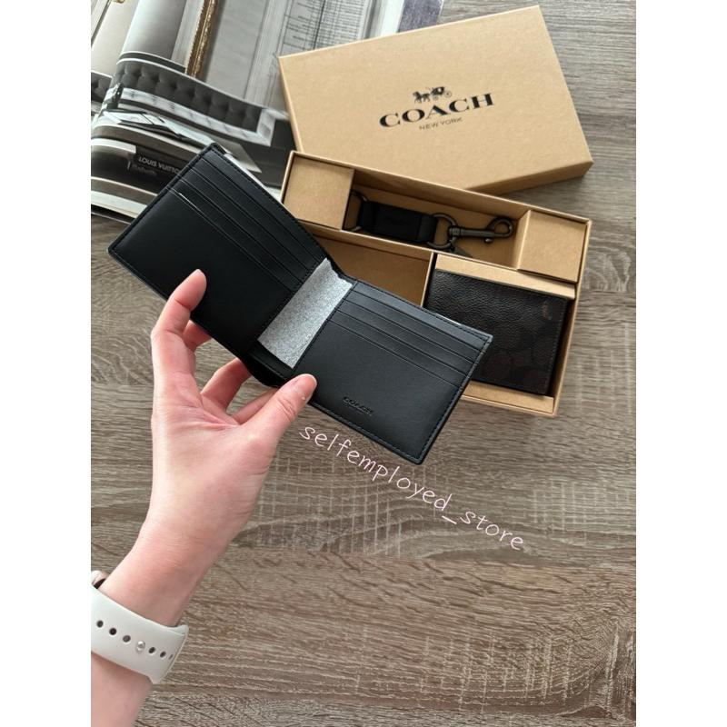 ［S.E美國代購］COACH 男夾禮盒組 經典老花樣式  短夾 證件夾 名片夾 聖誕限定 送禮 禮物 限量-細節圖5