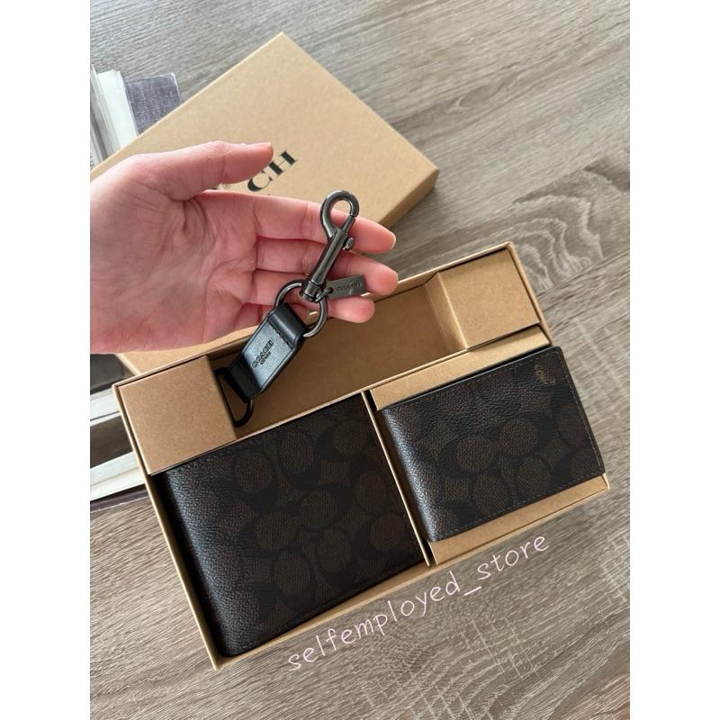 ［S.E美國代購］COACH 男夾禮盒組 經典老花樣式  短夾 證件夾 名片夾 聖誕限定 送禮 禮物 限量-細節圖7