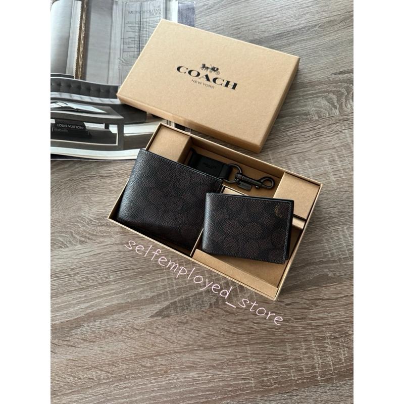 ［S.E美國代購］COACH 男夾禮盒組 經典老花樣式  短夾 證件夾 名片夾 聖誕限定 送禮 禮物 限量-細節圖8
