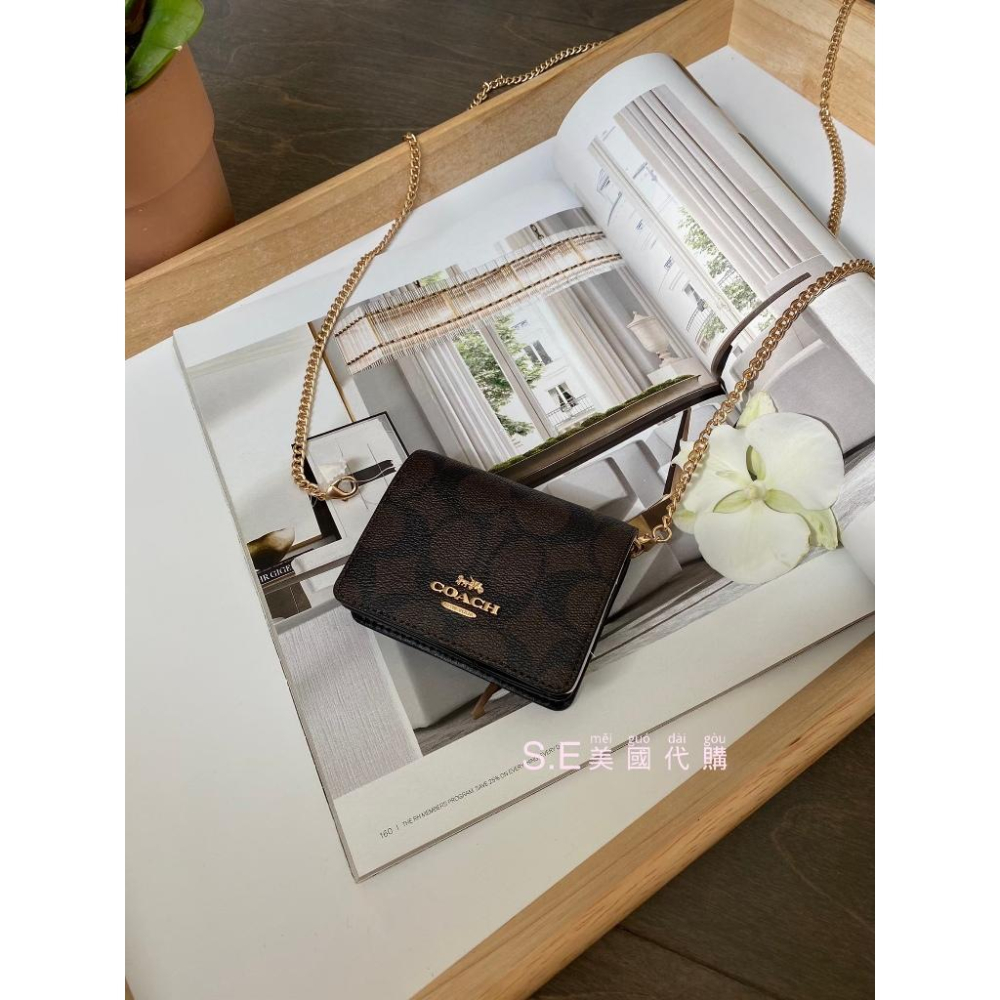 [S.E美國代購］Coach 小廢包 斜背包 鏈條包 小包 零錢包-細節圖4