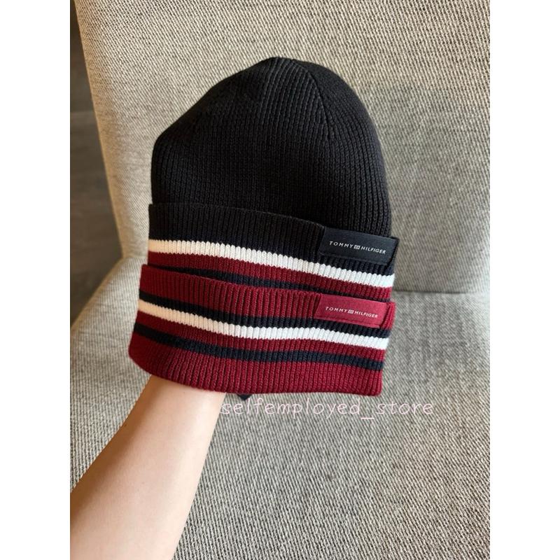 [S.E美國代購］TOMMY HILFIGER 湯米 經典logo刺繡毛帽 針織帽 毛線帽 男女通用 秋冬限定 保暖-細節圖5