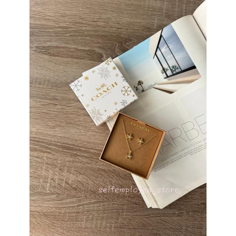［S.E美國代購］Coach 星星飾品禮盒組 耳環+項鍊 季節限定 送禮 節慶 情人節 生日-細節圖2