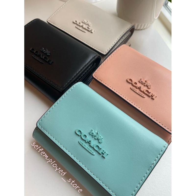 [SE美國代購］COACH 新款 浮雕logo 迷你 三折短夾 短夾 零錢包 限量-細節圖3