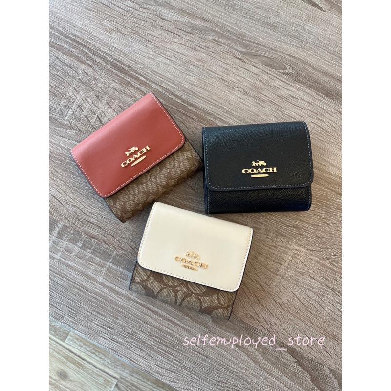 [S.E美國代購］COACH 三折短夾 翻蓋短夾 防刮 鈕扣式 零錢袋 鈔票 卡片-細節圖2