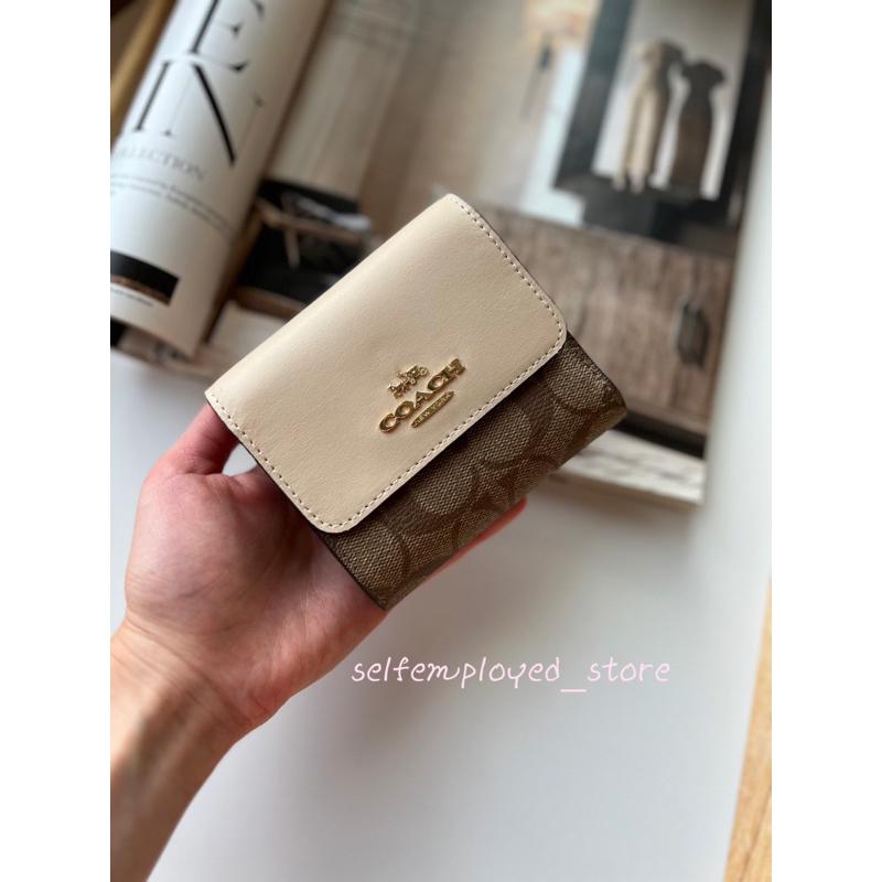 [S.E美國代購］COACH 三折短夾 翻蓋短夾 防刮 鈕扣式 零錢袋 鈔票 卡片-細節圖3