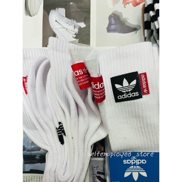 ［S.E美國代購］Adidas 愛迪達長襪 襪子 純棉襪 運動襪 經典logo款 條紋 標籤款 3雙/組-細節圖3