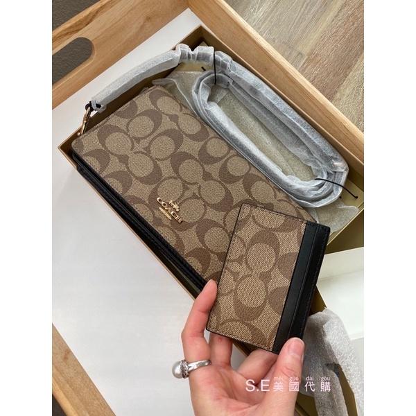 [S.E美國代購］Coach Anna掀蓋式背包禮盒 聖誕節限定 斜背包 小包 掀蓋包-細節圖5