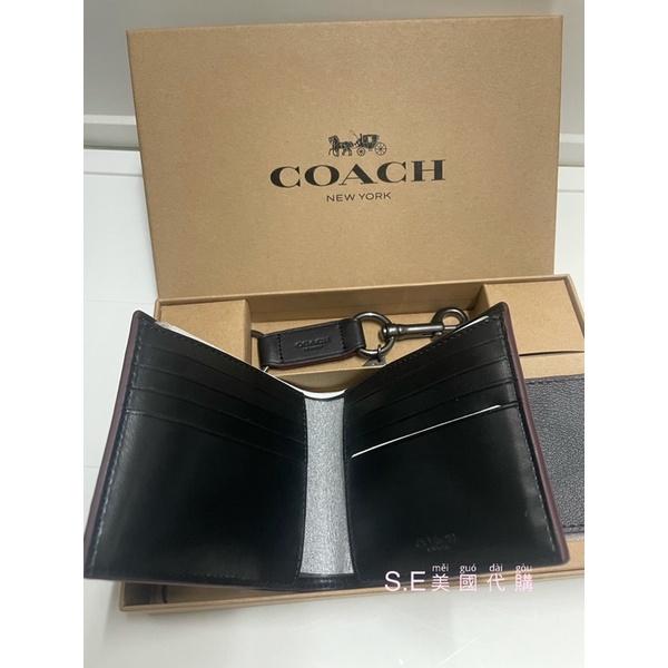 [S.E美國代購］Coach 男夾禮盒 經典老花黑 送禮 限定 情人節-細節圖2