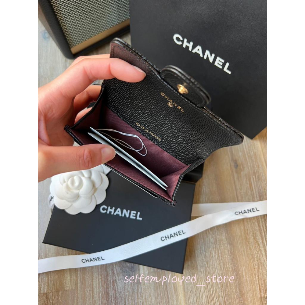 ［S.E美國代購］Chanel 香奈兒 snap卡夾 零錢包 翻蓋卡包 小香-細節圖3