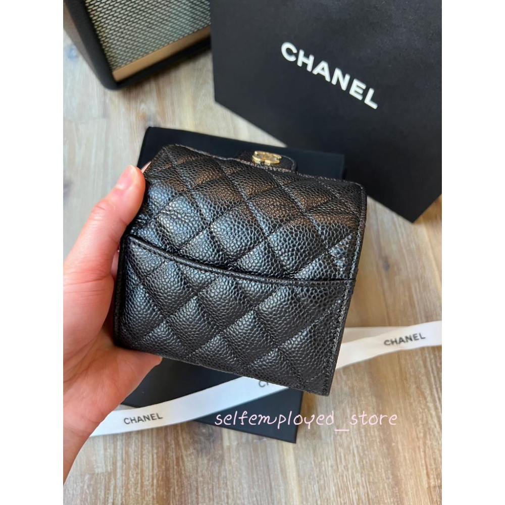 ［S.E美國代購］Chanel 香奈兒 snap卡夾 零錢包 翻蓋卡包 小香-細節圖5