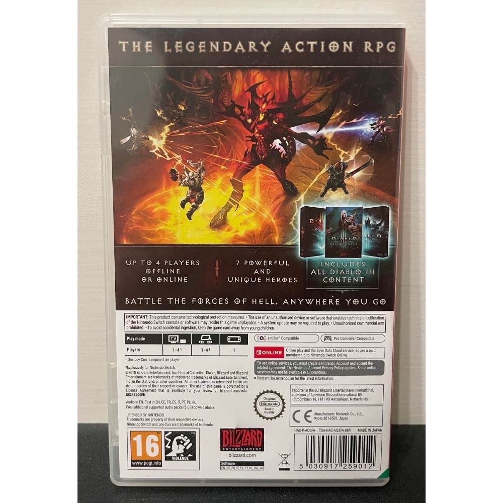 【二手Switch遊戲片】可用折價券 NS 暗黑破壞神3 永恆之戰 暗黑破壞神 Switch遊戲 中文版-細節圖2