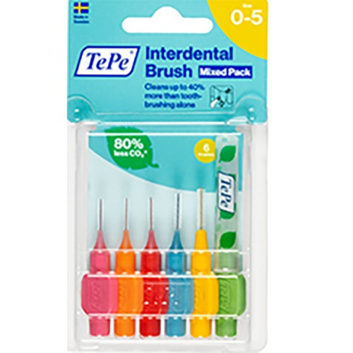 TePe ORIGINAL 牙間刷-普通刷毛 6入裝/卡(9種尺寸) ~瑞典製造~-規格圖6