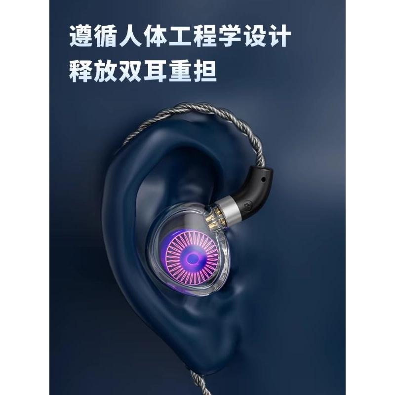 TRN 水母 無麥 有線入耳式DLC振膜動圈HiFi耳機高音質監聽遊戲音樂耳塞-細節圖2