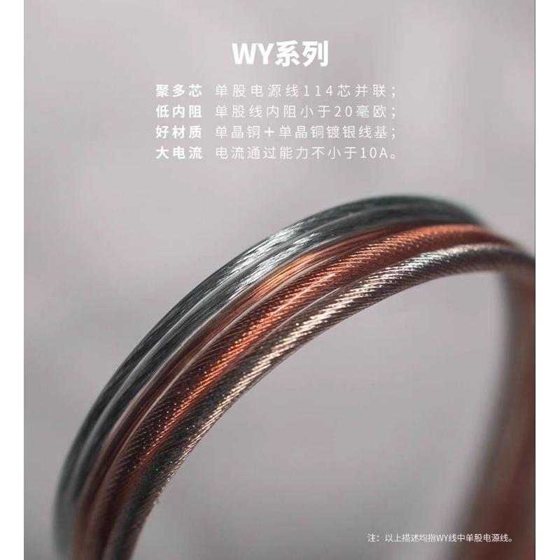 精奢樂彼 WY1 小尾巴獨立供電線高純度單晶銅鍍銀發燒級HIFI線材 wp1L c2c 60cm otg 線-細節圖2