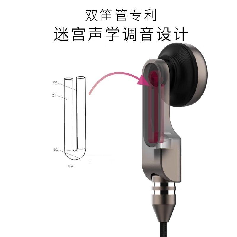 小蝙蝠 同軸雙動圈 SL-10 平頭塞耳機佩戴舒適type c手機數字解碼3.5插頭 升聲迷宮平頭塞-細節圖5