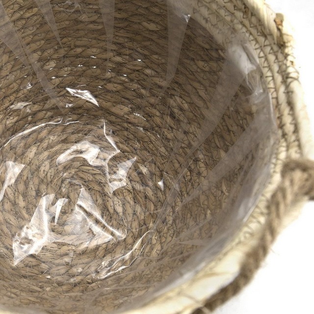 【巨路生活】吊籃花盆 藤編織吊籃花盆-細節圖3