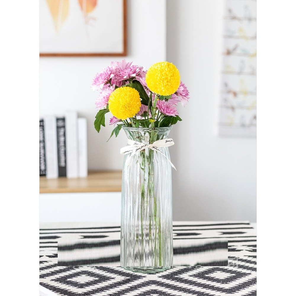 【巨路生活】歐式彩色玻璃花瓶 高腳花瓶30cm 花器-細節圖10