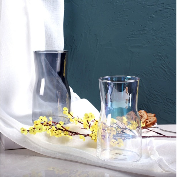 【巨路生活】玻璃花瓶 漸變煙灰幻彩插花瓶-細節圖6