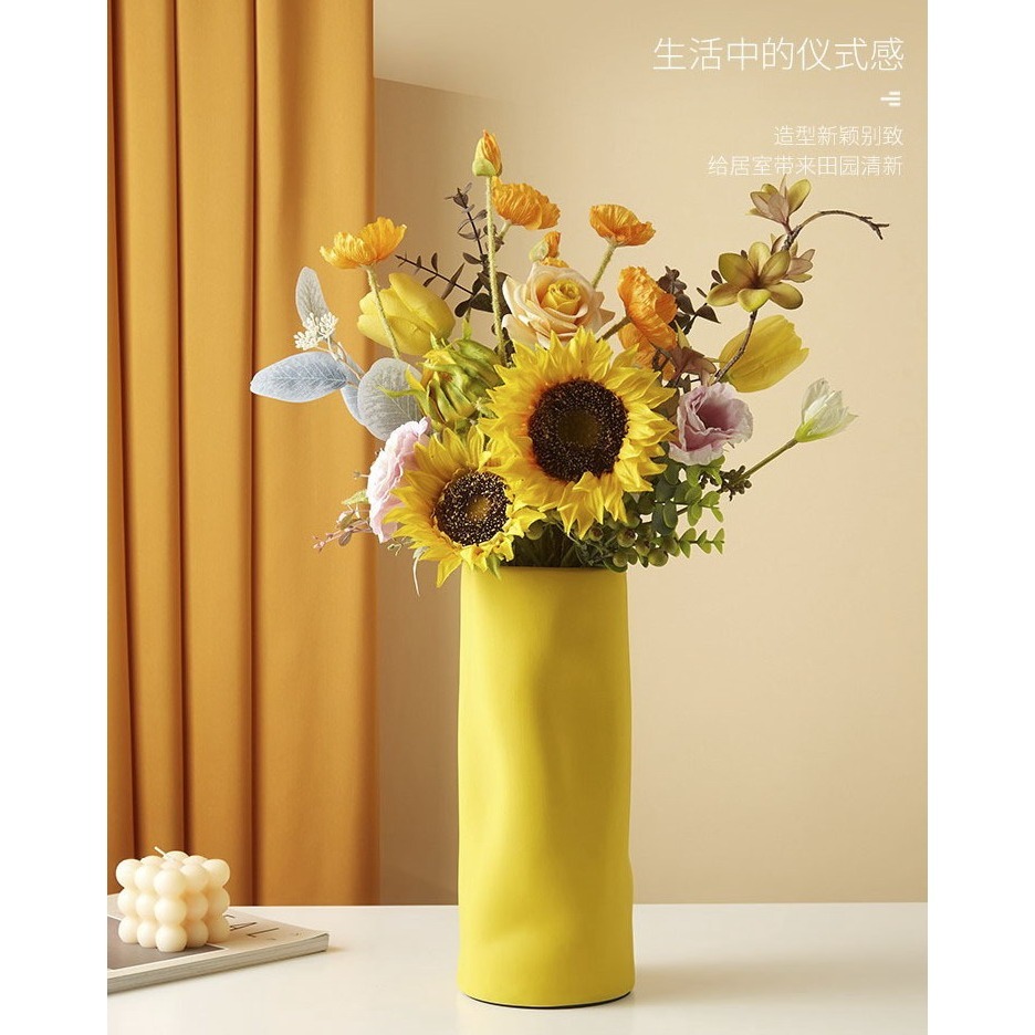 【巨路生活】Picasso陶瓷花瓶 莫蘭迪色家居擺件-細節圖6