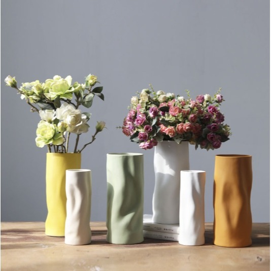 【巨路生活】Picasso陶瓷花瓶 莫蘭迪色家居擺件-細節圖7