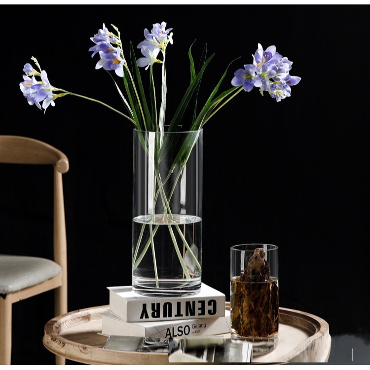 【巨路生活】透明直筒玻璃花瓶  客廳落地花瓶-細節圖6