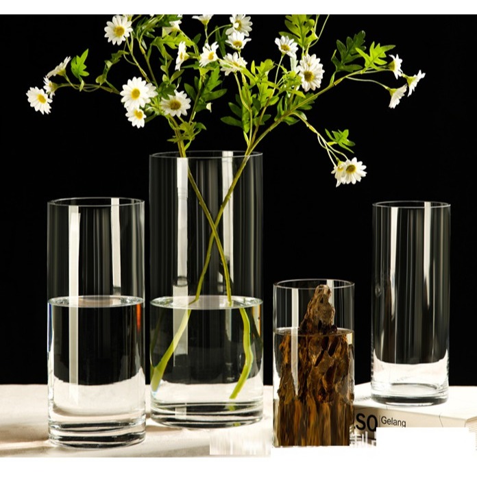 【巨路生活】透明直筒玻璃花瓶  客廳落地花瓶-細節圖9