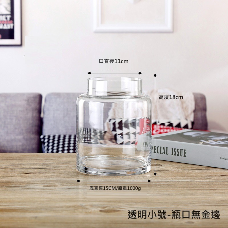 【巨路生活】透明玻璃花瓶 水培鮮花百合插花花瓶-細節圖3