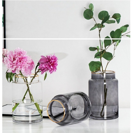 【巨路生活】透明玻璃花瓶 水培鮮花百合插花花瓶-細節圖4