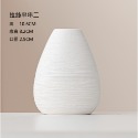 【巨路生活】白色陶瓷花瓶 條紋陶瓷花瓶 裝飾工藝術品-規格圖9