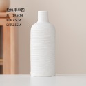 【巨路生活】白色陶瓷花瓶 條紋陶瓷花瓶 裝飾工藝術品-規格圖9