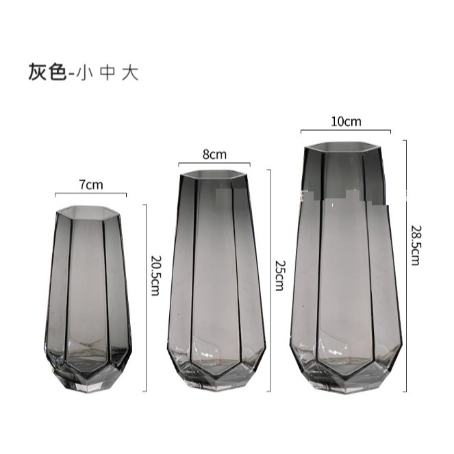 【巨路生活】透明花瓶玻璃 造型花瓶 水培植物花瓶-細節圖2