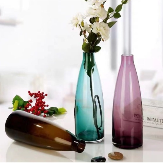 【巨路生活】玻璃花瓶 現代簡約小口玻璃花瓶 水培水養鮮花瓶-細節圖5