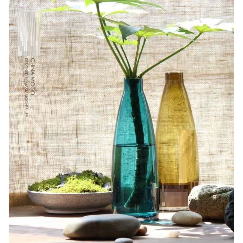 【巨路生活】玻璃花瓶 現代簡約小口玻璃花瓶 水培水養鮮花瓶-細節圖10