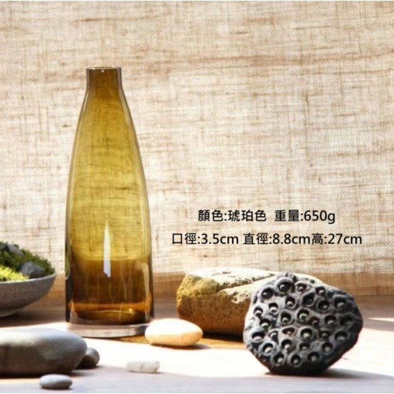 【巨路生活】玻璃花瓶 現代簡約小口玻璃花瓶 水培水養鮮花瓶-規格圖11