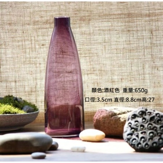 【巨路生活】玻璃花瓶 現代簡約小口玻璃花瓶 水培水養鮮花瓶-規格圖11