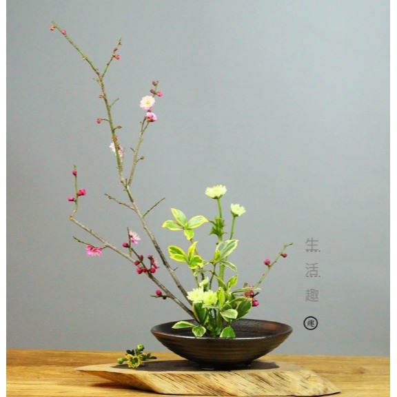 【巨路生活】花盆 陶瓷插花盆  日式花道插花器 復古花藝水盆-細節圖4