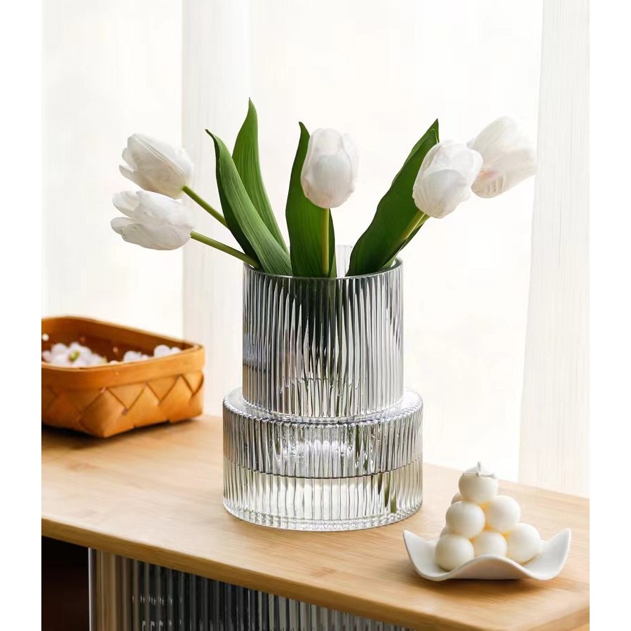 【巨路生活】玻璃花瓶 簡約彩色花瓶 輕奢家居餐桌玻璃花瓶 水養水培花瓶 裝飾品擺件-細節圖4