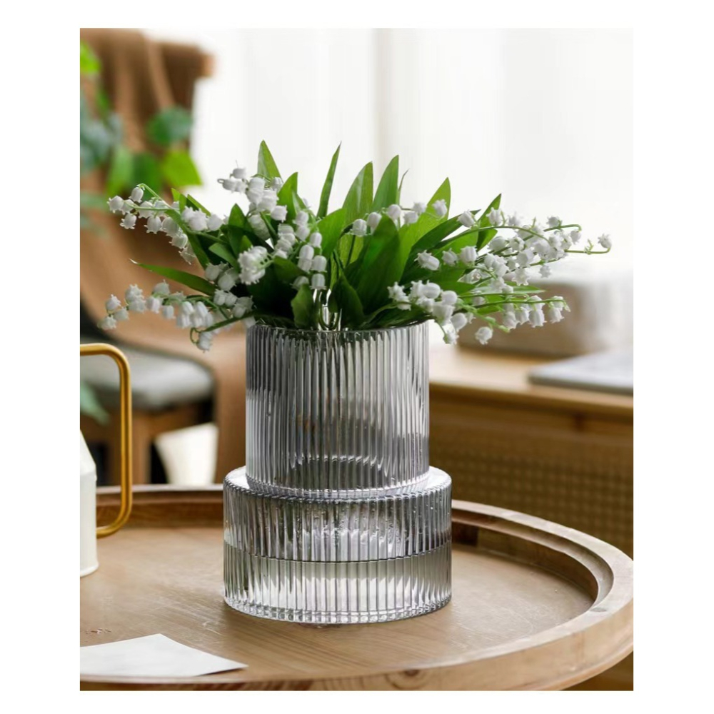 【巨路生活】玻璃花瓶 簡約彩色花瓶 輕奢家居餐桌玻璃花瓶 水養水培花瓶 裝飾品擺件-細節圖5