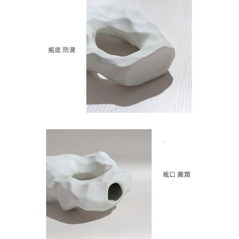 【巨路生活】陶瓷創意花瓶 白色陶瓷花瓶 現代擺件 家居家飾幹花花器-細節圖7