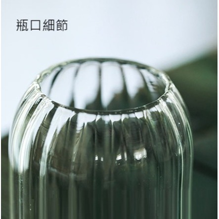 【巨路生活】條紋玻璃花瓶 簡約透明 花瓶-細節圖5
