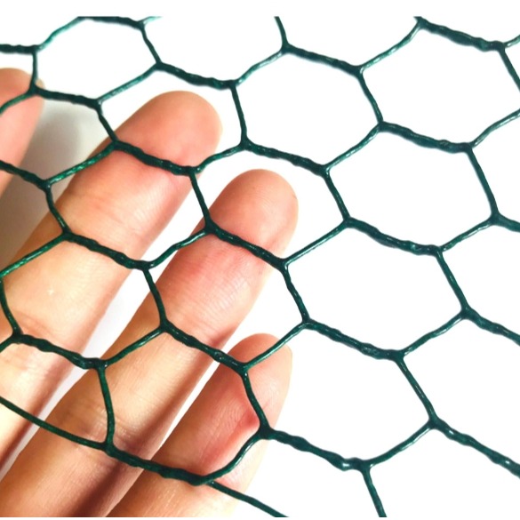 【巨路生活】插花雞網 長50公分 六角鐵絲網 雞籠 工藝綠色塗層-細節圖6