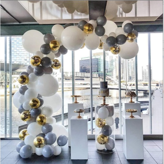 【巨路生活】氣球套組 灰色氣球花環套裝-細節圖3