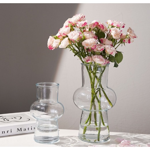 【巨路生活】飛碟造型花瓶 法式復古奶油風花瓶-細節圖4