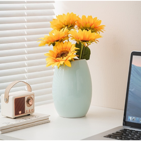 【巨路生活】陶瓷花瓶 青瓷花瓶 家居客廳擺件-細節圖3