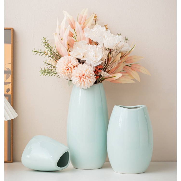 【巨路生活】陶瓷花瓶 青瓷花瓶 家居客廳擺件-細節圖5