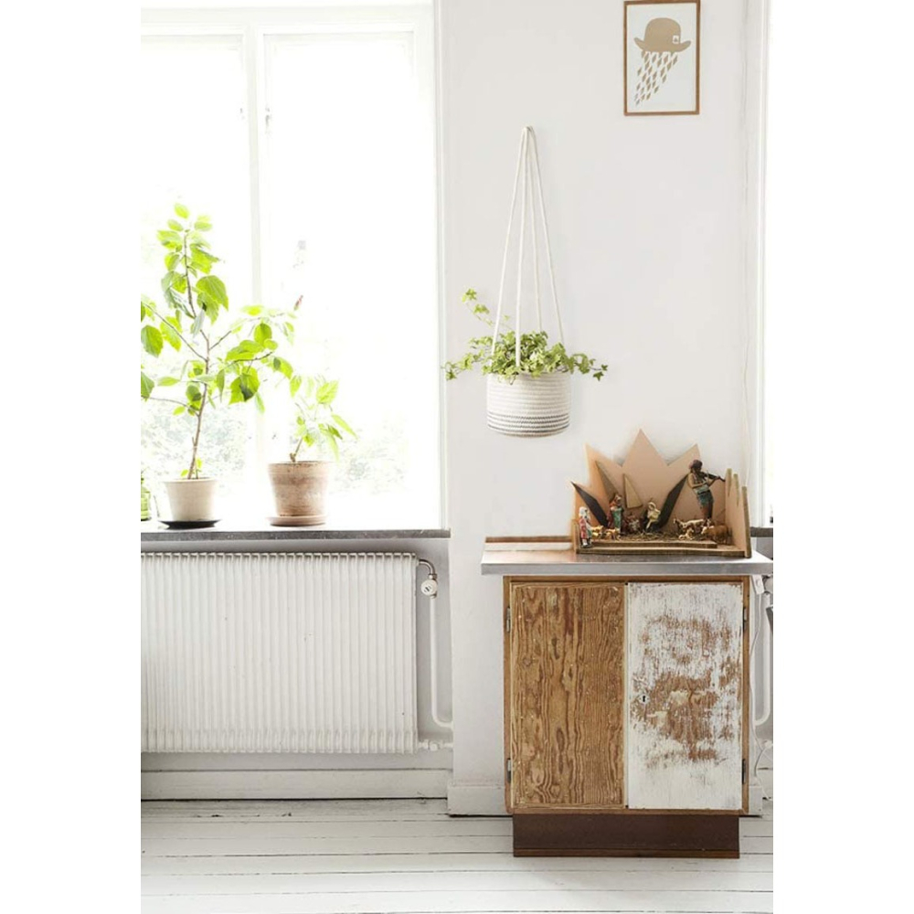 【巨路生活】花盆吊籃  麻繩吊籃  懸吊花盆綠植盆栽 植物花吊籃-細節圖4