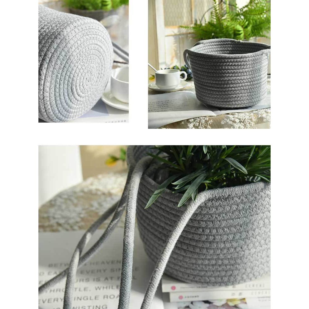 【巨路生活】花盆吊籃  麻繩吊籃  懸吊花盆綠植盆栽 植物花吊籃-細節圖7