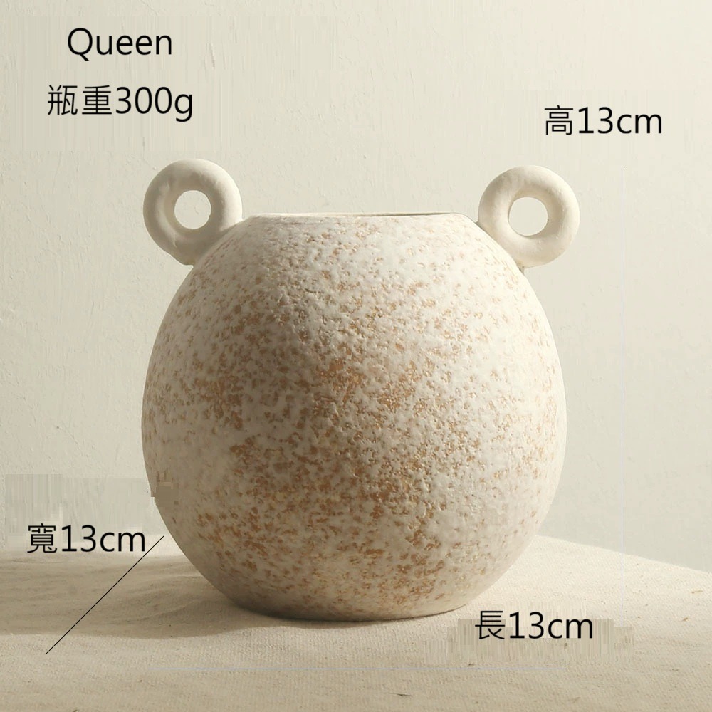 【巨路生活】侘寂風 陶瓷花瓶 極簡原始風與現代雕塑感設計陶瓷花瓶-規格圖10