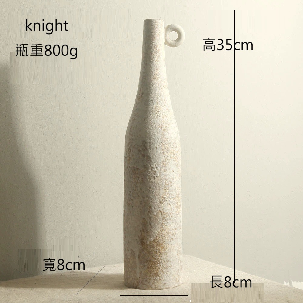 【巨路生活】侘寂風 陶瓷花瓶 極簡原始風與現代雕塑感設計陶瓷花瓶-規格圖10