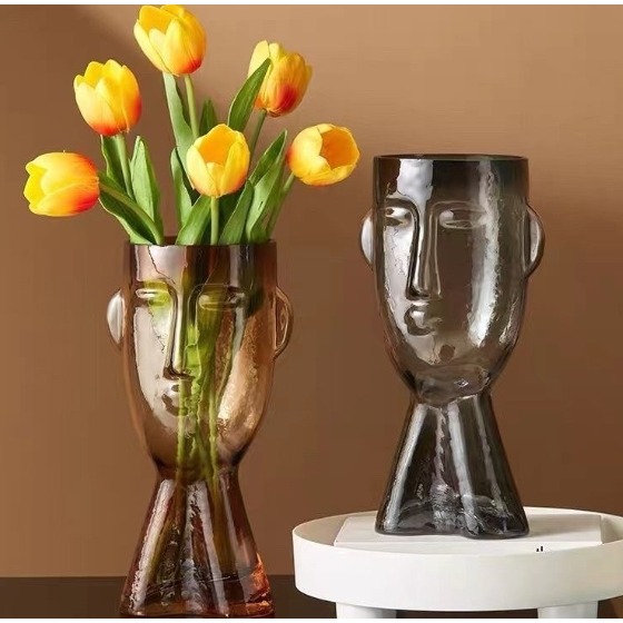 【巨路生活】人臉藝術花瓶 玻璃雕塑 × 現代藝術 × 居家美學-細節圖6